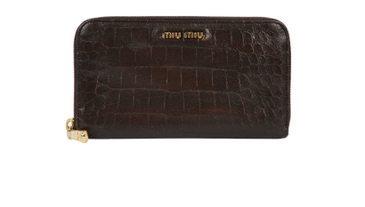 Miu Miu Croc Effect Wallet, front view